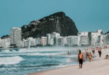 Brazilian Beaches: How Rio Lives on the Sand, and the Coast Beyond Copacabana Beach in Rio de Janeiro on a sunny day