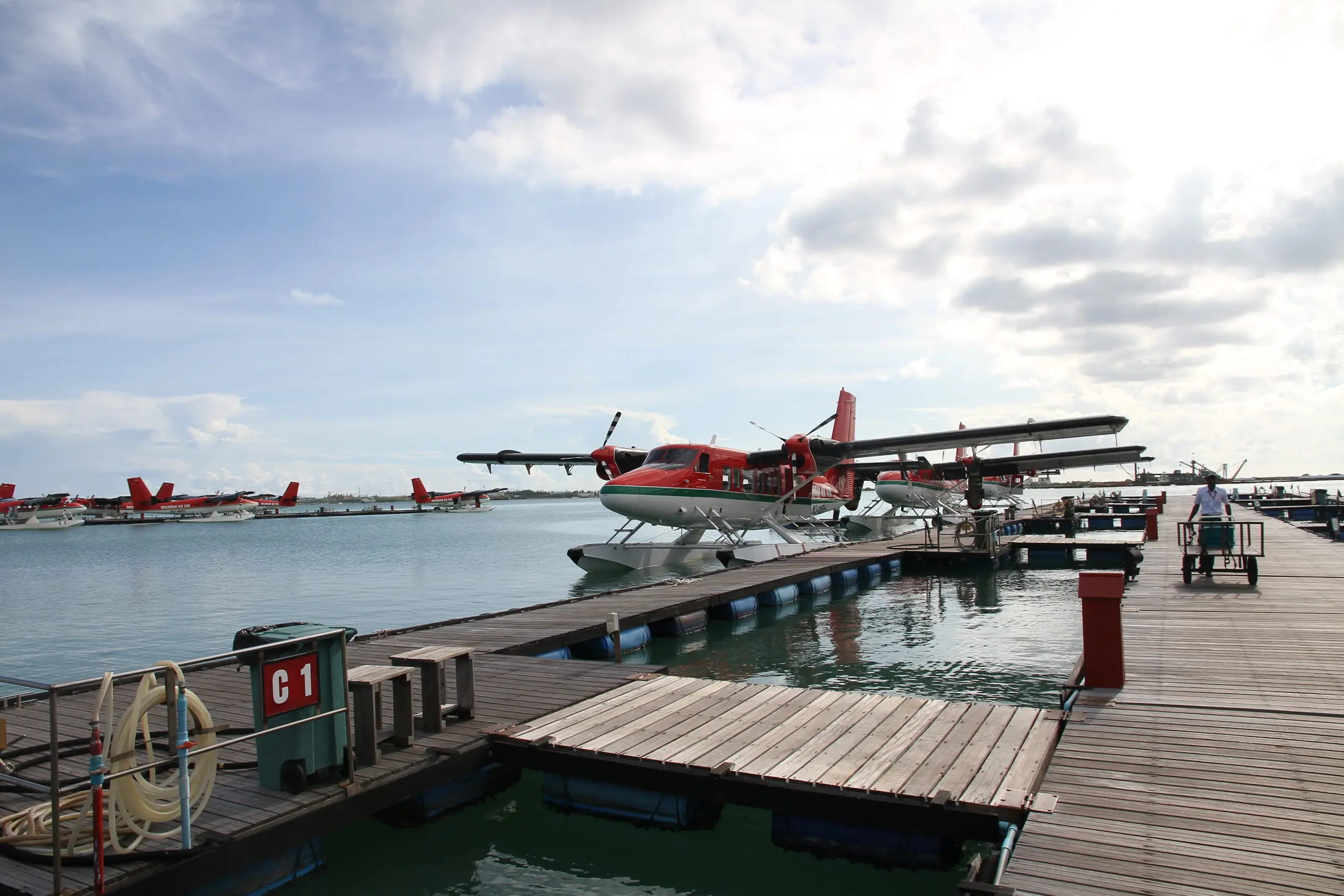 A Maldivian seaplane transfer