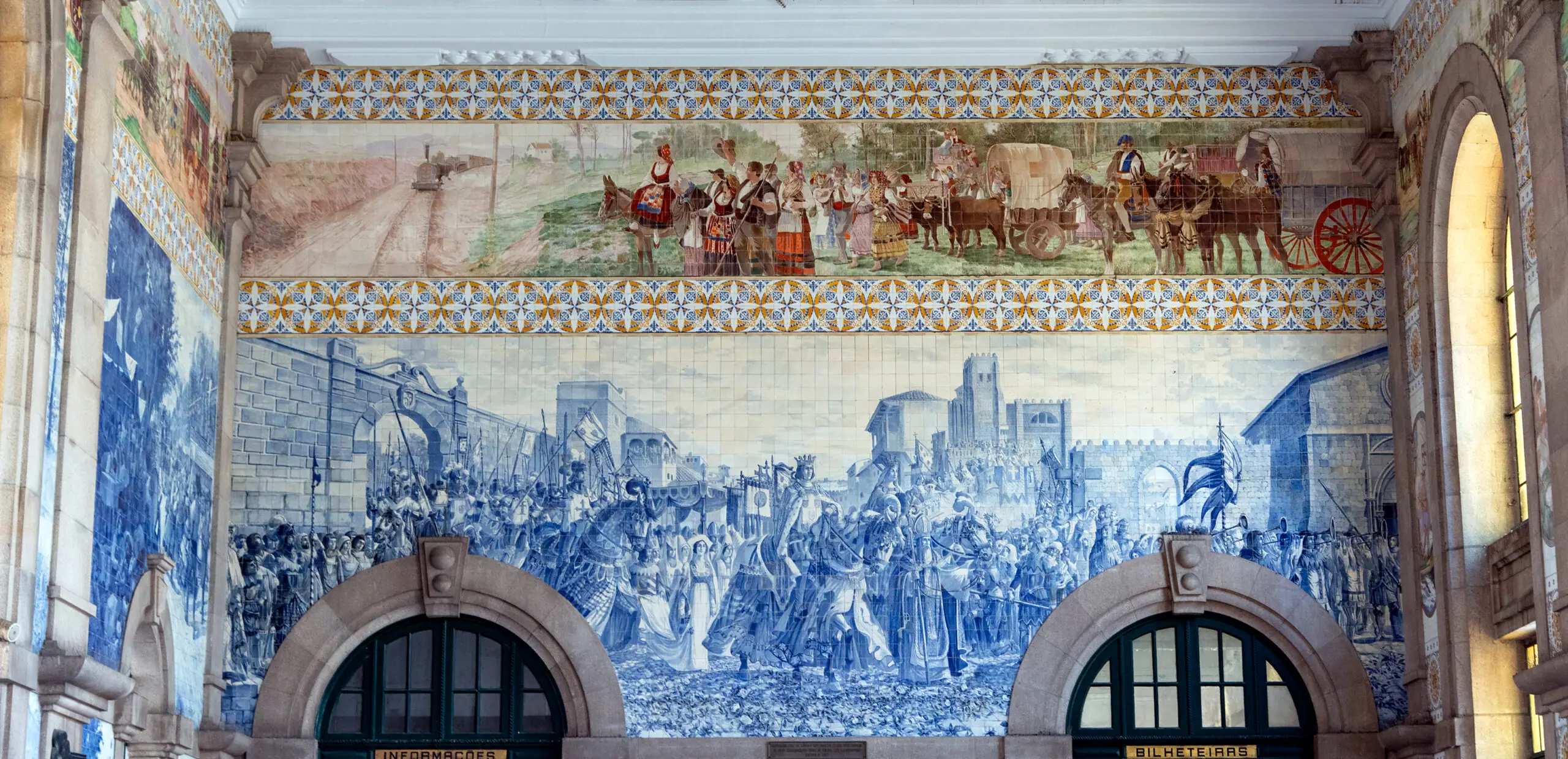 Azulejos at Sao Bento station, Porto