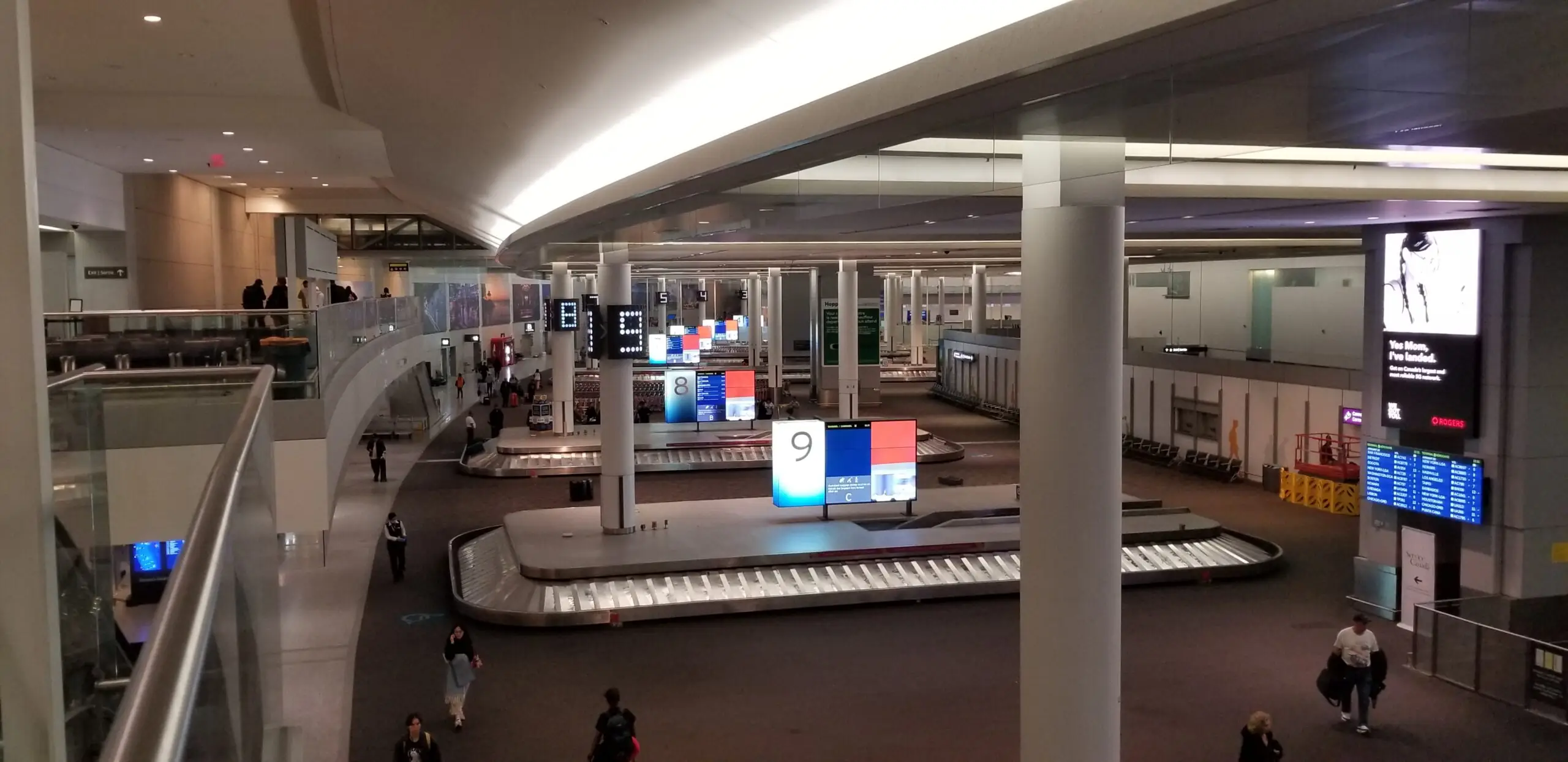 Inside a terminal at Toronto Pearson Airport