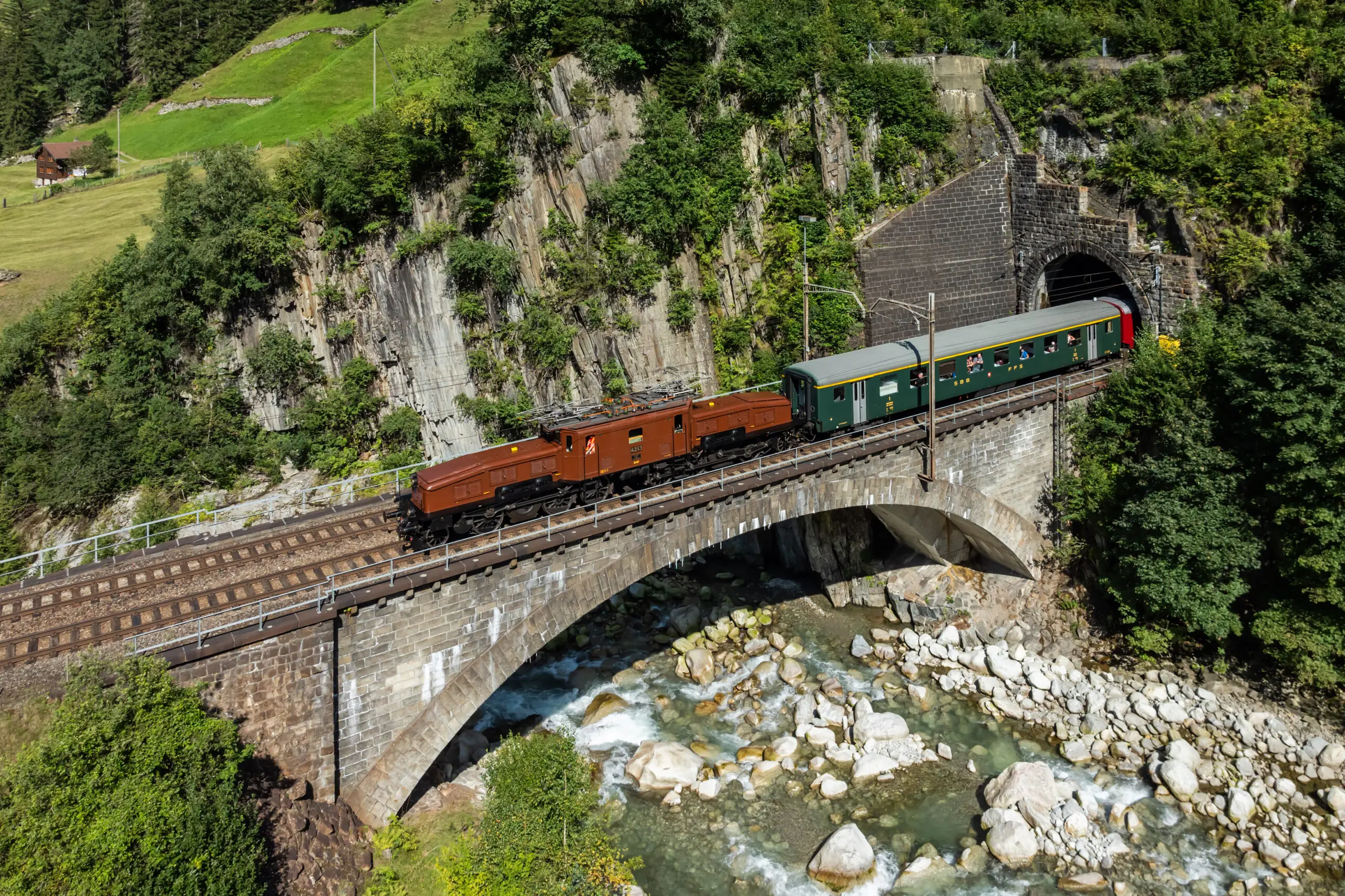 A Swiss SBB train