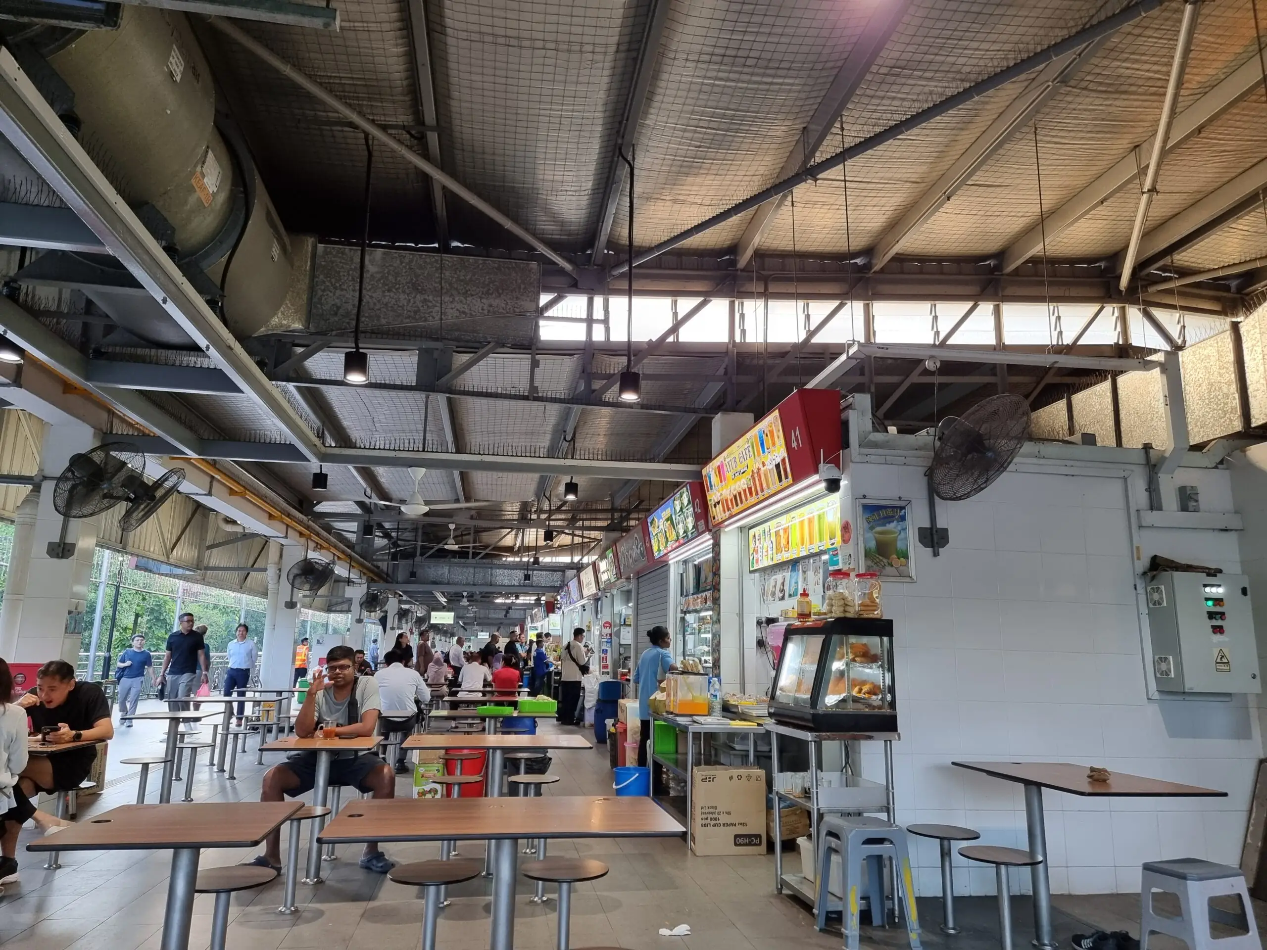 A busy hawker centre in Singapore
