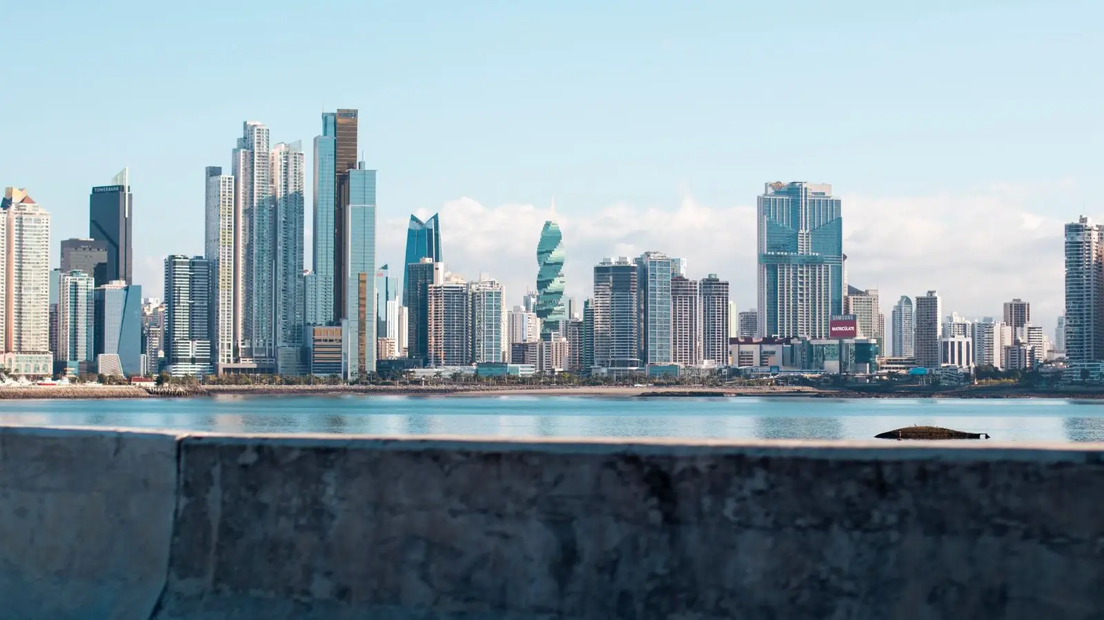 The Panama City skyline across the bay
