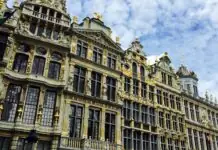 Gilded guildhall facades on the Grand-Place in Brussels
