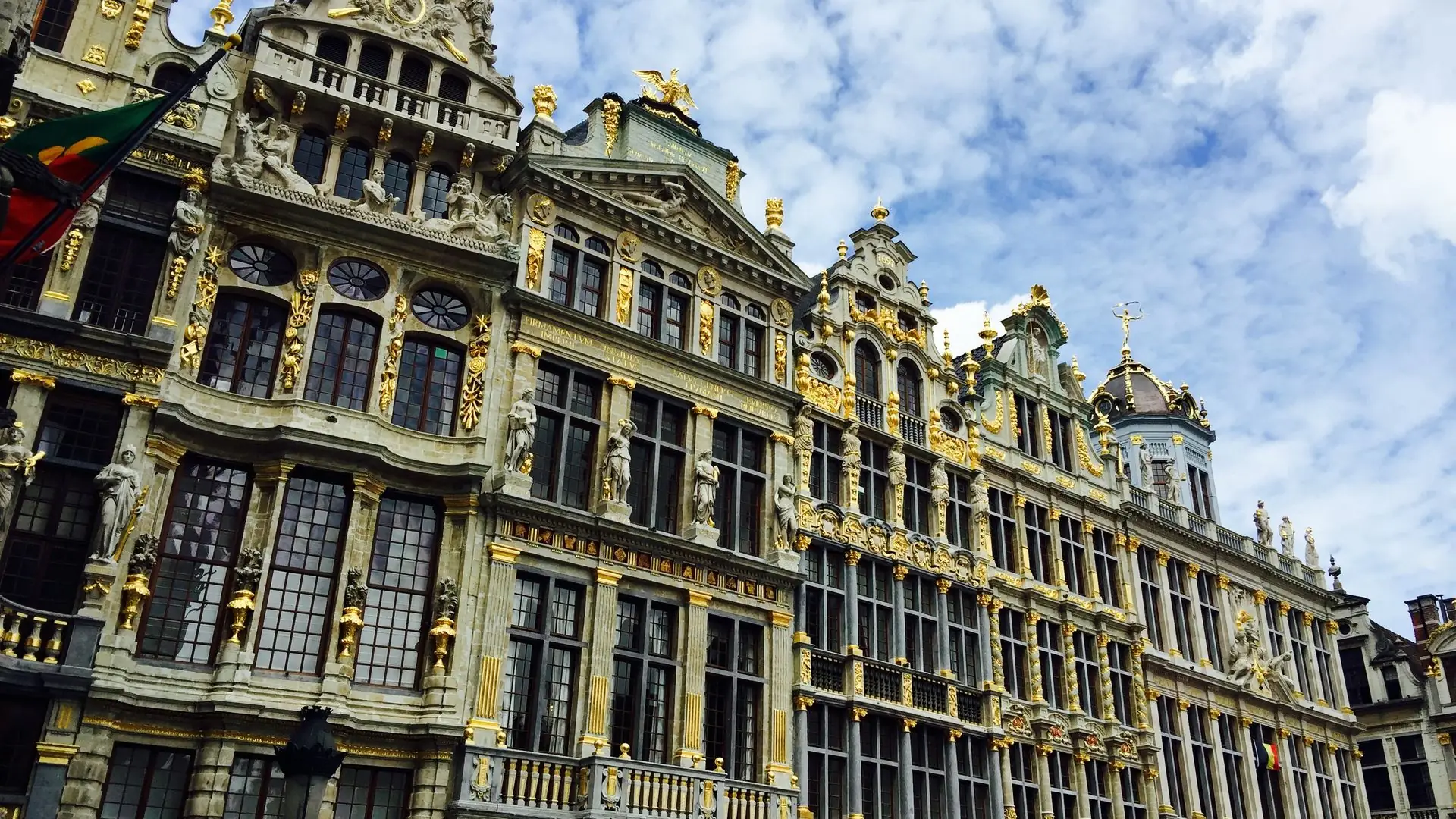 Gilded guildhall facades on the Grand-Place in Brussels