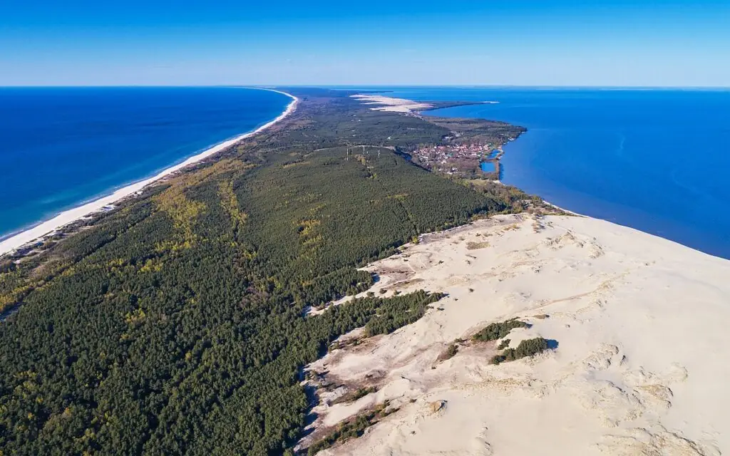 Aerial view of the Efa Dune on the Curonian Spit