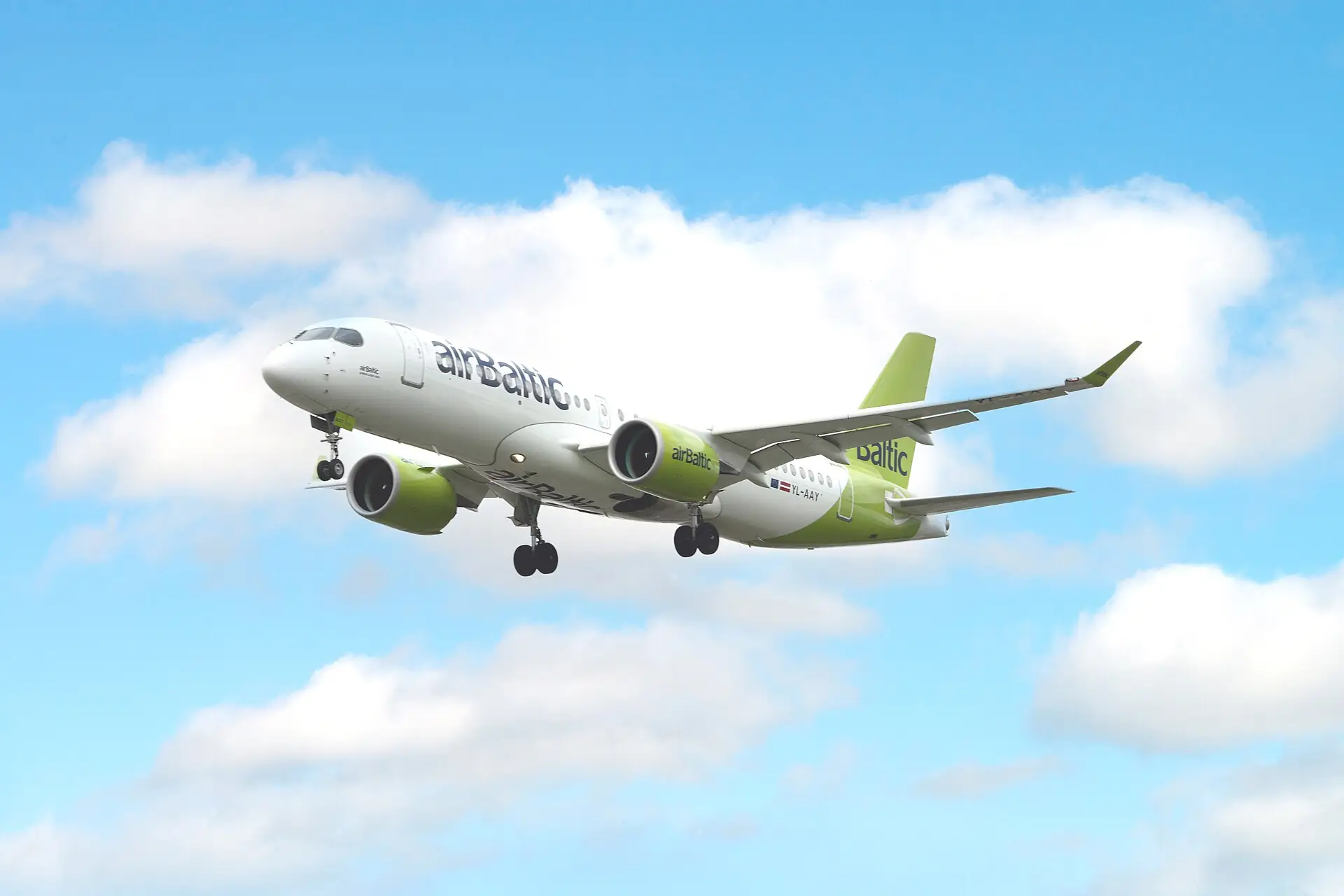 airBaltic Airbus A220-300 in flight