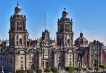 Metropolitan Cathedral on the Zocalo in Mexico City