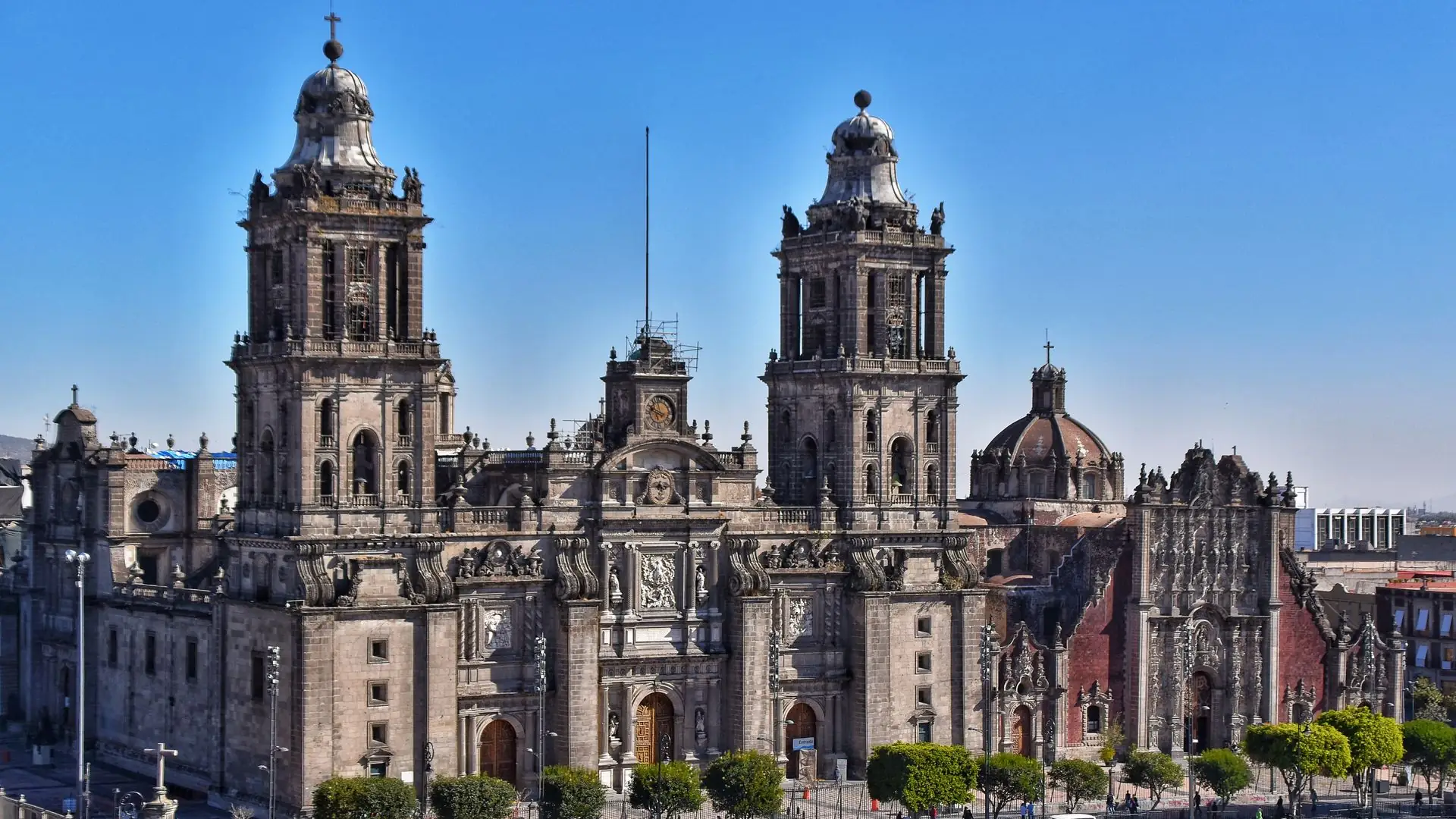 Metropolitan Cathedral on the Zocalo in Mexico City