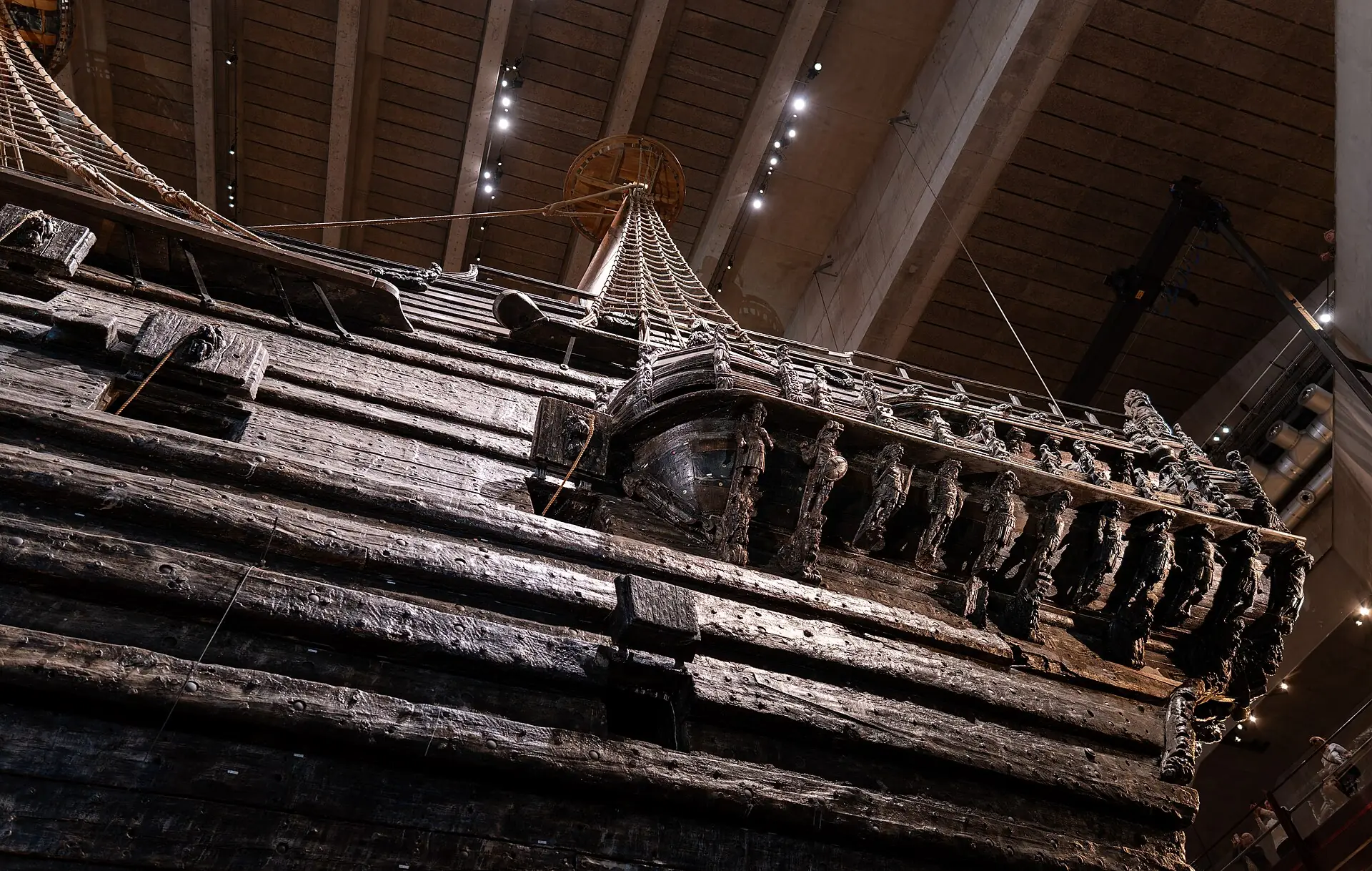 Side of the warship Vasa in the Vasa Museum, Stockholm