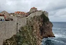 The Reality of Dubrovnik: The Republic of Libertas Dubrovnik city walls on the cliff above the Adriatic Sea