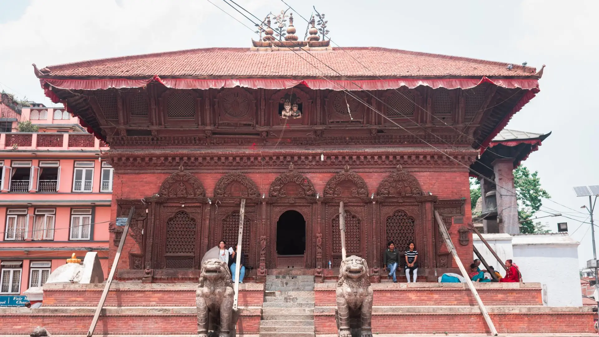 Traditional Newari temple in Kathmandu Durbar Square