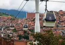 The Reality of Medellín: The City That Made Cable Cars Public Transport Metrocable cable cars over Medellín hillside neighborhoods