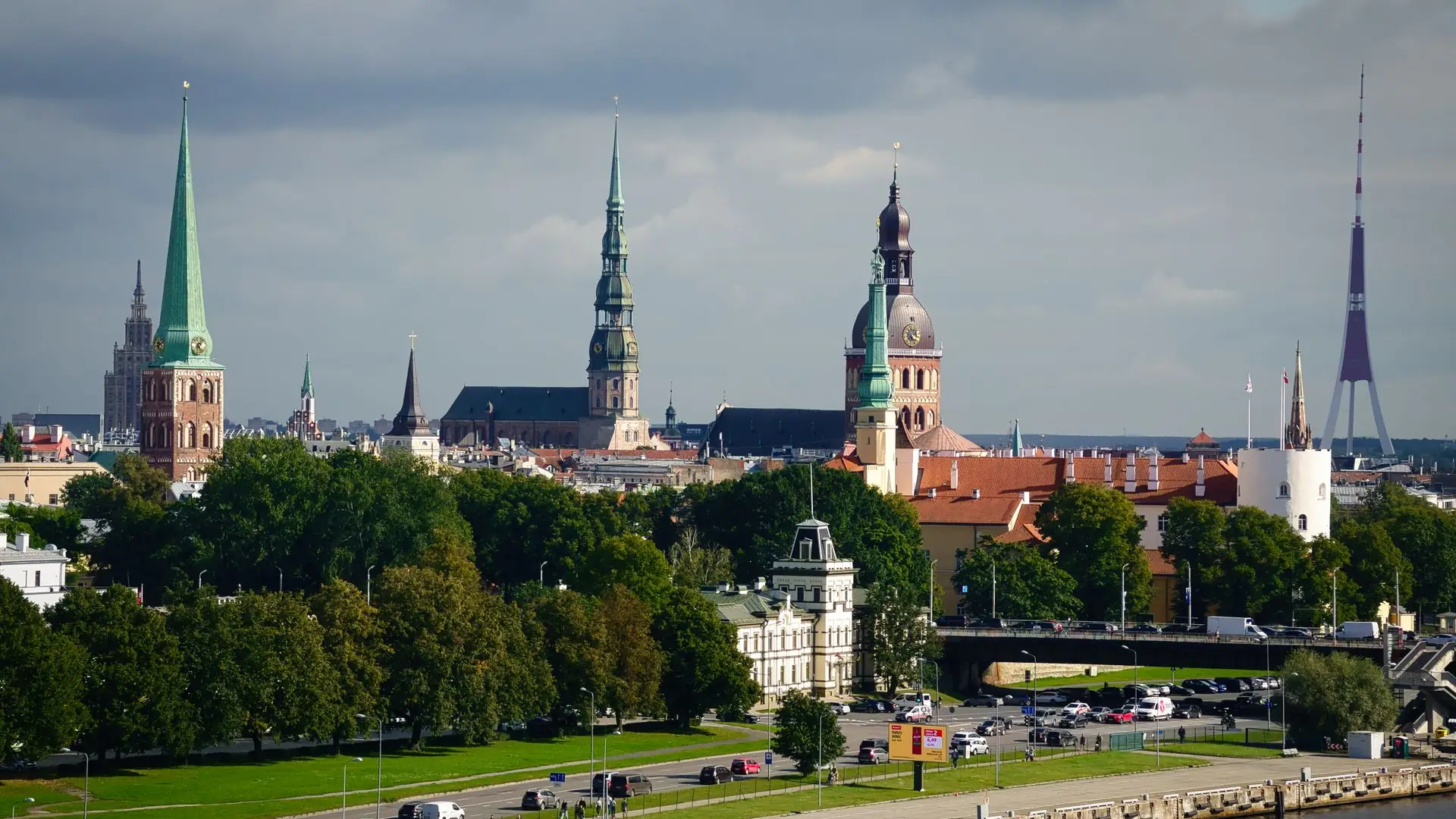 The Reality of Riga: The City One Boom Built Riga skyline with church spires and green parkland